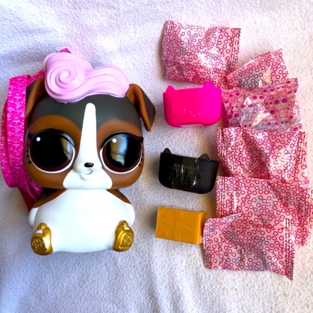 LOL Biggie Pet DJ K9 Backpack / Bank with 9 Sealed Surprises Inside and 1 Charm